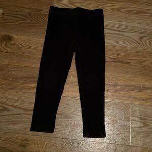 Black ribbed leggings